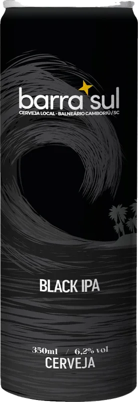 Lata de Black IPA Barra Sul, 350 ml